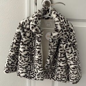 Mud Pie Toddler Faux Fur Jacket Sz 4-5T New